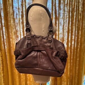 Plinio Visona Dark Brown Shoulder Bag